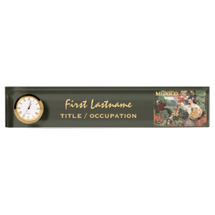 Typenschild des Reisebüros von Mexiko Namensplakette