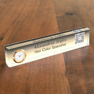 Typenschild für den Salon-Wellness-Center Namensplakette