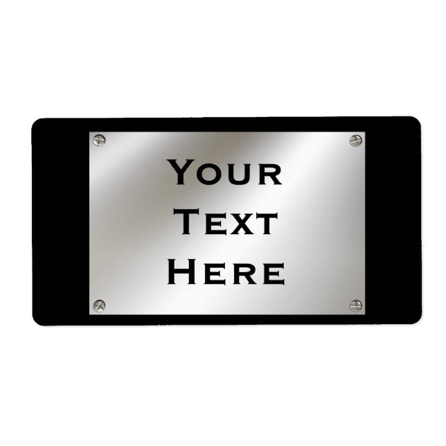 Typenschilder für Metall (Vorne)