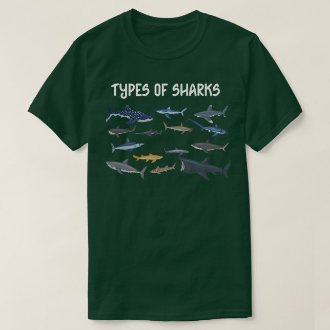 Types Of Sharks T-Shirt (Design vorne)