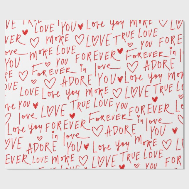 Typewriting Love  Geschenkpapier (Flach)