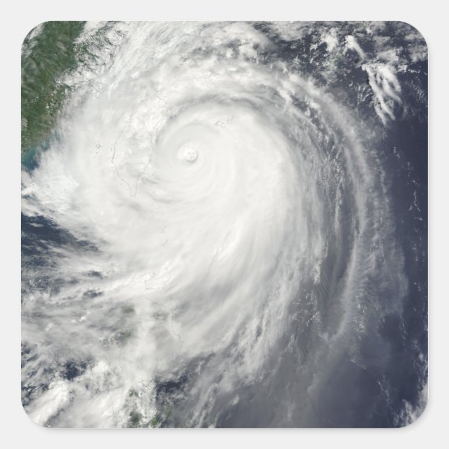 Typhoon Jangmi Quadratischer Aufkleber (Vorderseite)