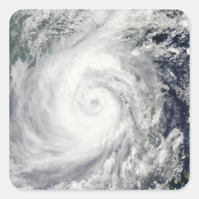 Typhoon Megi 2 Quadratischer Aufkleber (Vorderseite)