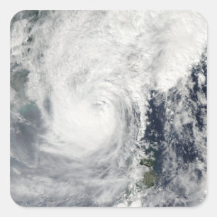 Typhoon Megi 3 Quadratischer Aufkleber