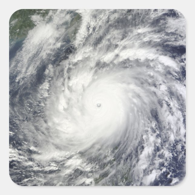 Typhoon Megi Quadratischer Aufkleber (Vorderseite)
