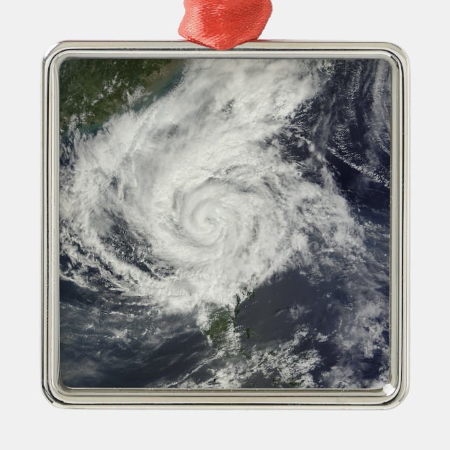 Typhoon Parma Silbernes Ornament (Vorne)