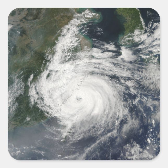 Typhoon Sinlaku Quadratischer Aufkleber (Vorderseite)
