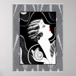Typisch Lady der 1920er Poster