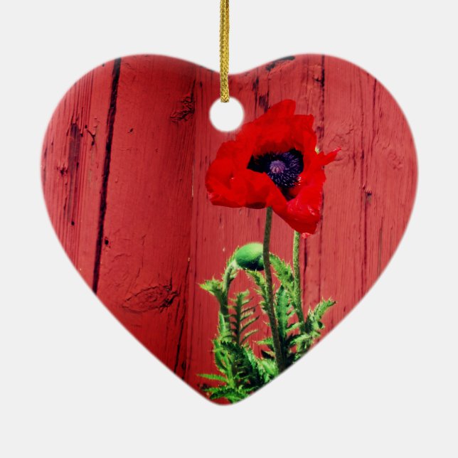 Typisch schwedische Falun-Farbe Keramik Ornament (Hinten)