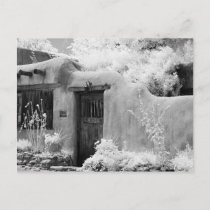 Typische Adobe-Tür und Eingang in Santa Fe, New Postkarte