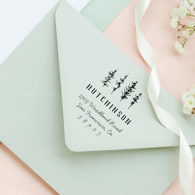 Typische Baumfamilienname-Rücksendeadresse Gummistempel (Von Creator hochgeladen)