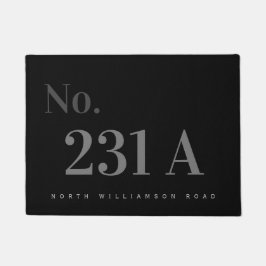 Typische graue schwarze benutzerdefinierte Nummern Fußmatte