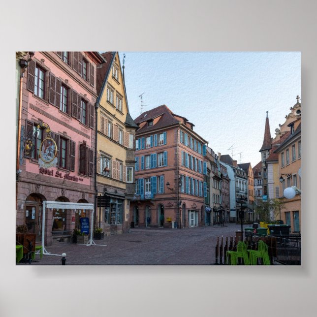 Typische Häuser in Colmar Poster (Vorne)