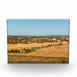 Typische Landschaften für die Provinz Siena in der Fotoblock