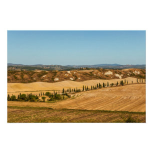 Typische Landschaften für die Provinz Siena in der Poster