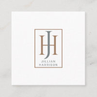 Typische Monogramm-Logo-Aufrufkarte