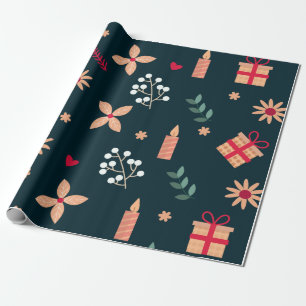 Typische Motive über Weihnachten Geschenkpapier