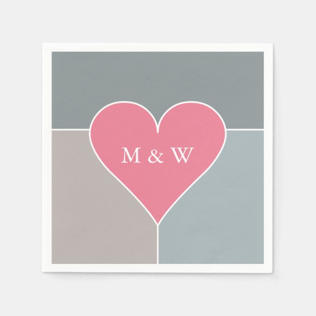 Typische Papierservietten für das Herz (Vorderseite)