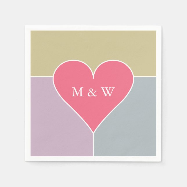 Typische Papierservietten für das Herz (Vorderseite)