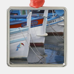 Typische provenzalische Fischerboote, bemalt in 2 Silbernes Ornament