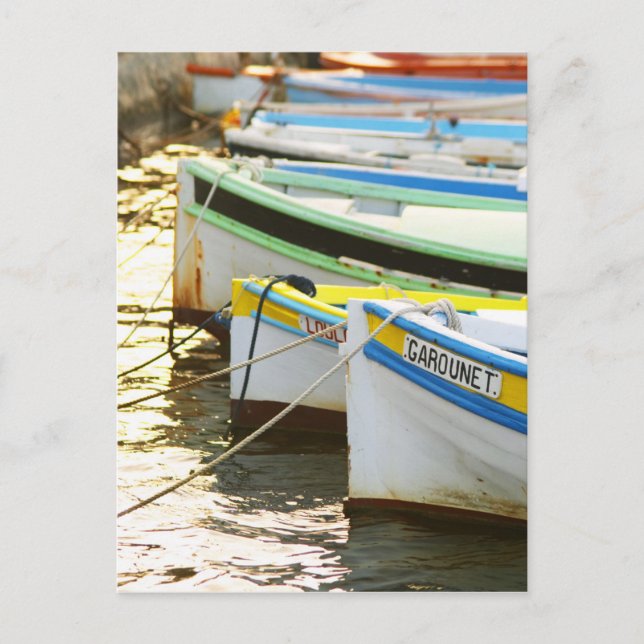 Typische provenzalische Fischerboote in Postkarte (Vorderseite)