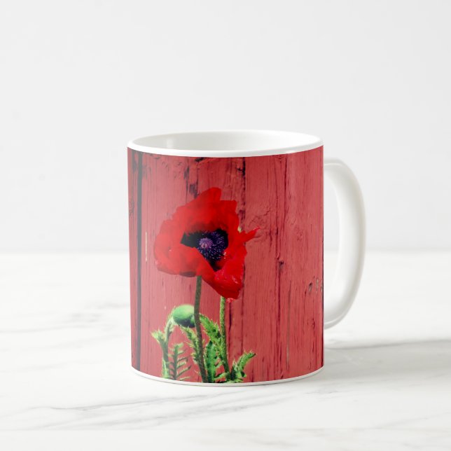 Typische schwedische Falun Farben, rot Farbe Kaffeetasse (VorderseiteRechts)
