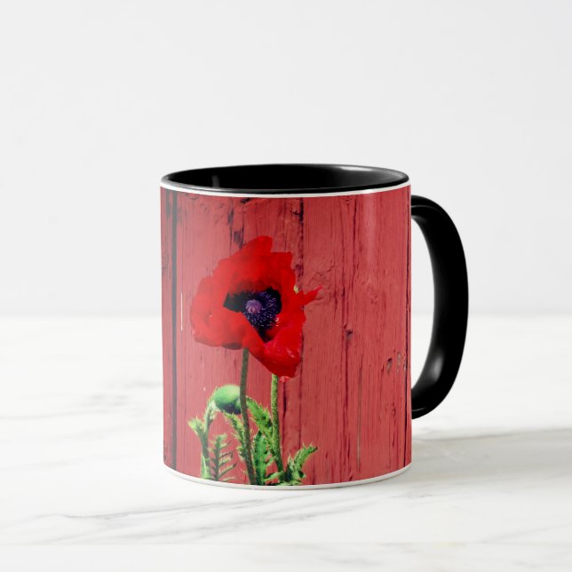 Typische schwedische Falun Farben, rot Farbe Tasse (VorderseiteRechts)