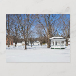 Typische Stadt Vermont im Winter Postkarte