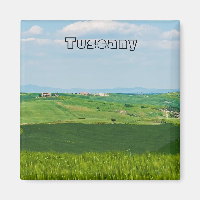 Typische toskanische Landschaft Magnet (Vorne)