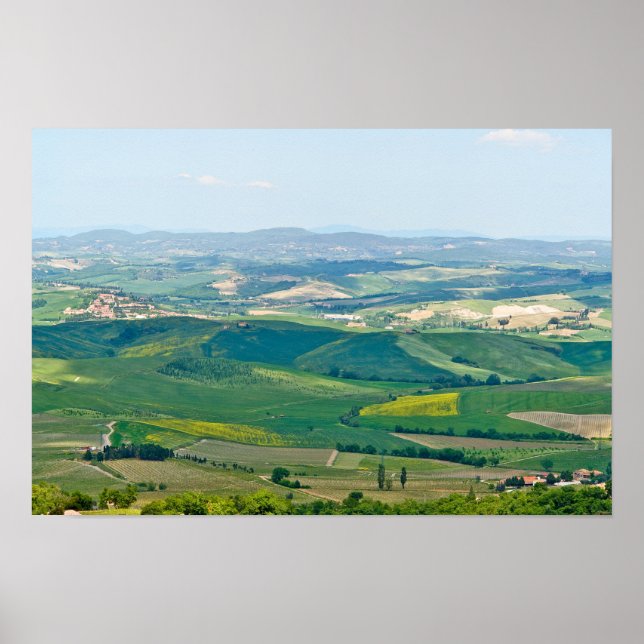 Typische toskanische Landschaft Poster (Vorne)