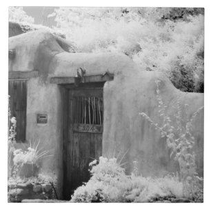 Typische Tür und Einfahrt in Santa Fe, New Fliese