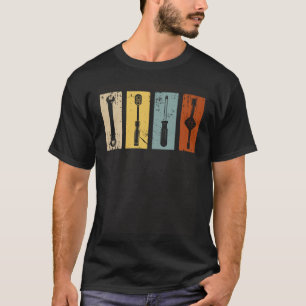 Typische Werkzeuge Retro Handwerker T-Shirt