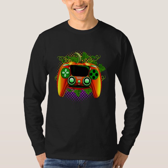 Typischer Gamer Halloween Videospiel-Controller T-Shirt (Vorderseite)