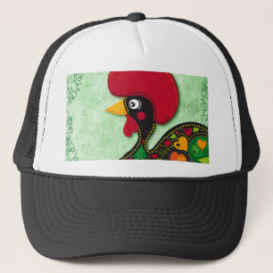 Typischer Hahn von Barcelos Truckerkappe