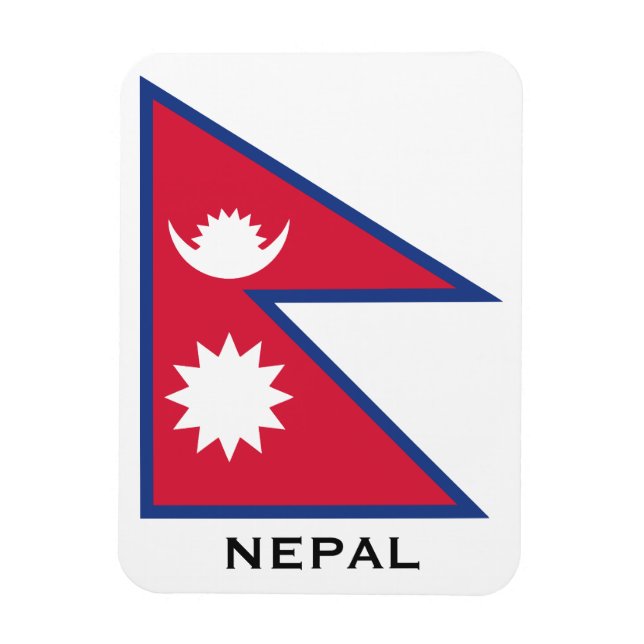 Typischer Nepal-Flag für benutzerdefinierten Text Magnet (Vertikal)