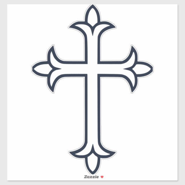 Typisches Christliches Kreuz Aufkleber (Blatt)
