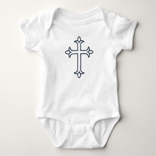 Typisches Christliches Kreuz Baby Strampler