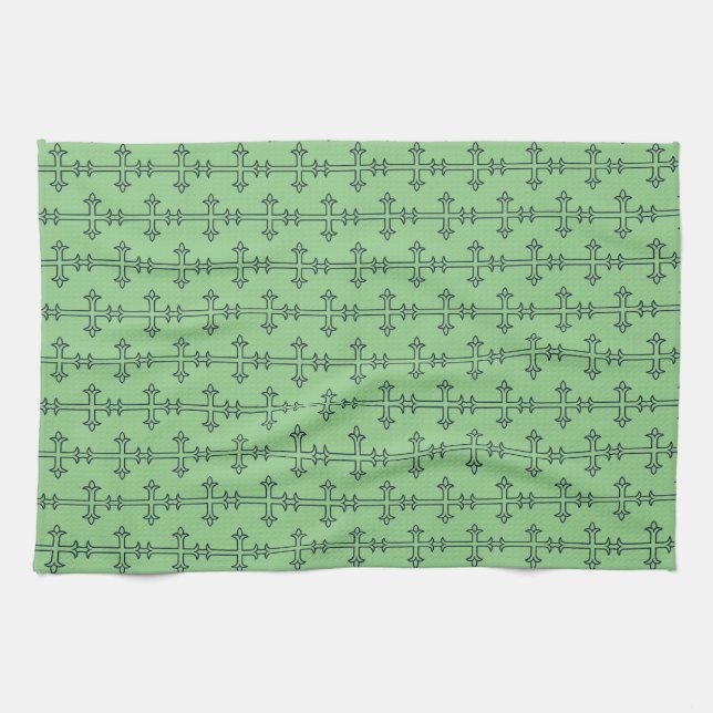 Typisches Christliches Kreuz Geschirrtuch (Horizontal)