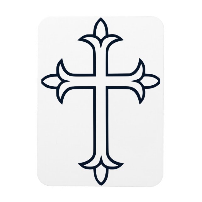 Typisches Christliches Kreuz Magnet (Vertikal)