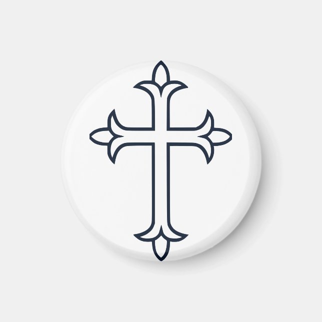 Typisches Christliches Kreuz Magnet (Vorne)