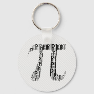 Typisches Textsymbol für schwarzes Pi   Geek Math  Schlüsselanhänger