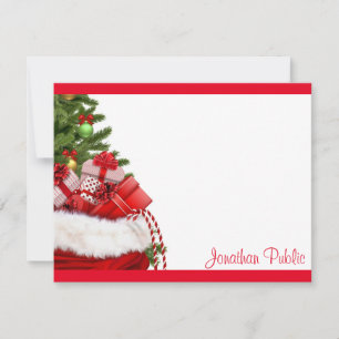 Typisierte Weihnachtsvorlage Personalisiert Mitteilungskarte