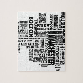 Typkarte von größerem Manchester Puzzle