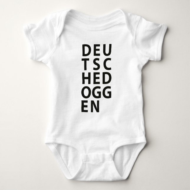 Typo: Deutsche Dogge Baby Strampler (Vorderseite)