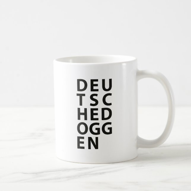 Typo: Deutsche Dogge Tasse (Rechts)