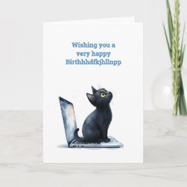 Typo Kitty Geburtstag Karte