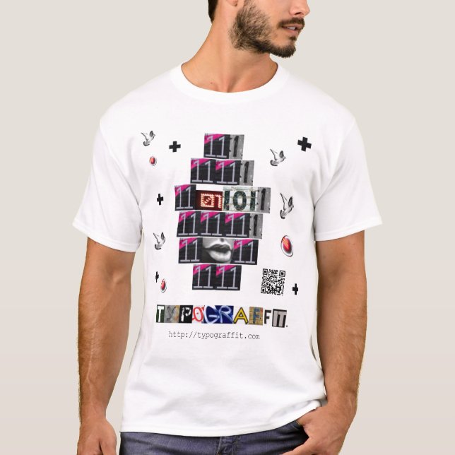 TYPOGRAFFIT Cyber design T-Shirt (Vorderseite)