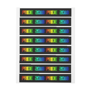 Typografie 2018 der Gay Rundum-Adressaufkleber