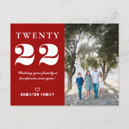 Typografie 22 zweiundzwanzig Neujahr Foto Postkarte