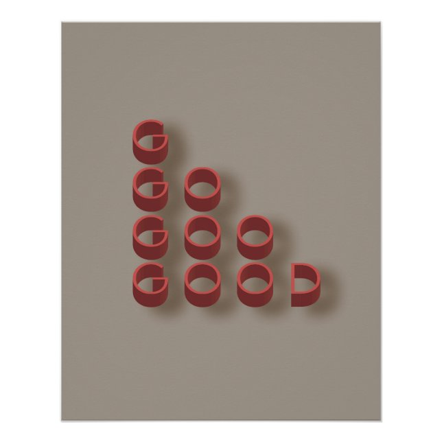 typografie_4_Sehr gutes Hochglanzposter Poster (Vorderseite)